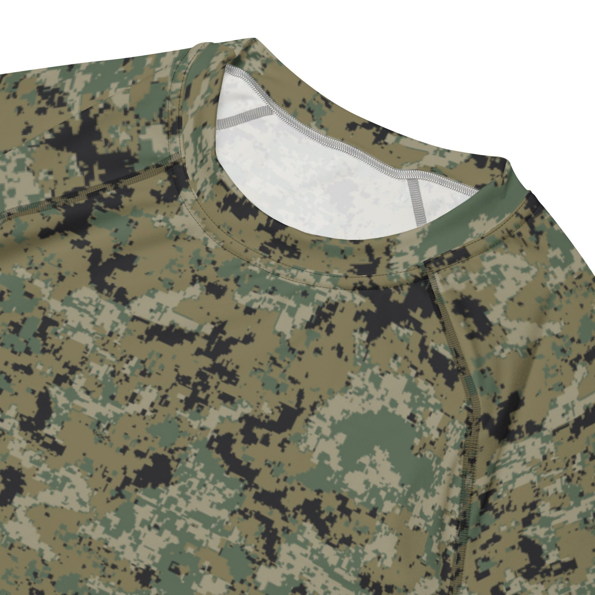 Mexican Army Digital Woodland CAMO Mens Short-Sleeve Rash Guard - Short-sleeve Guards