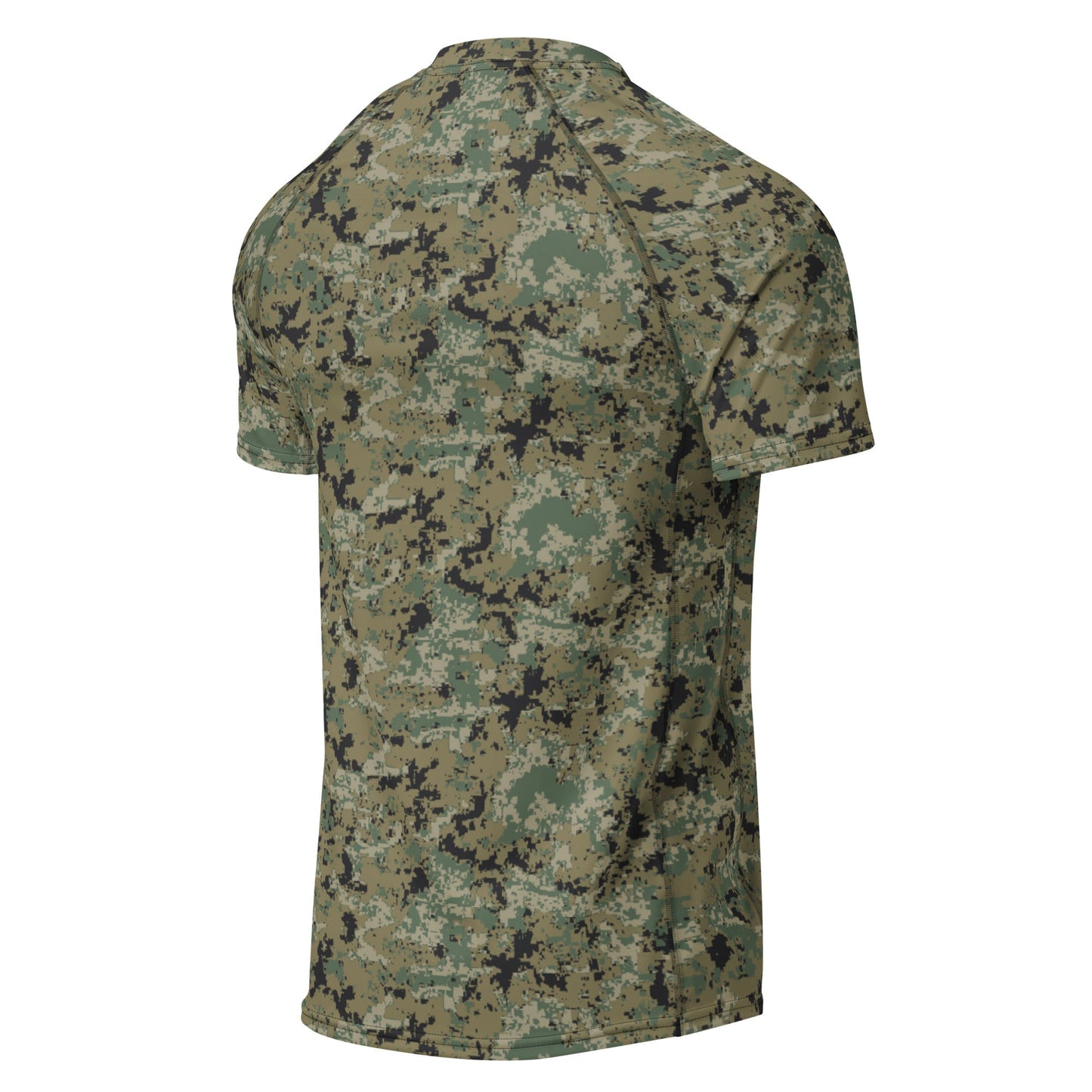 Mexican Army Digital Woodland CAMO Mens Short-Sleeve Rash Guard - Short-sleeve Guards