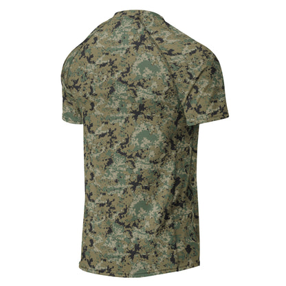 Mexican Army Digital Woodland CAMO Mens Short-Sleeve Rash Guard - Short-sleeve Guards