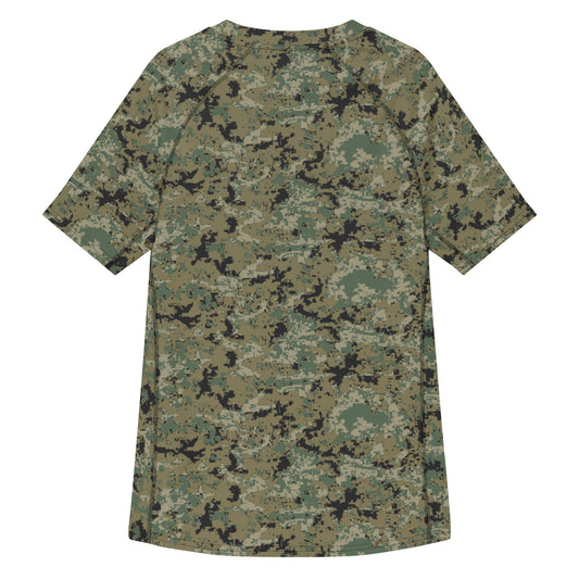 Mexican Army Digital Woodland CAMO Mens Short-Sleeve Rash Guard - Short-sleeve Guards