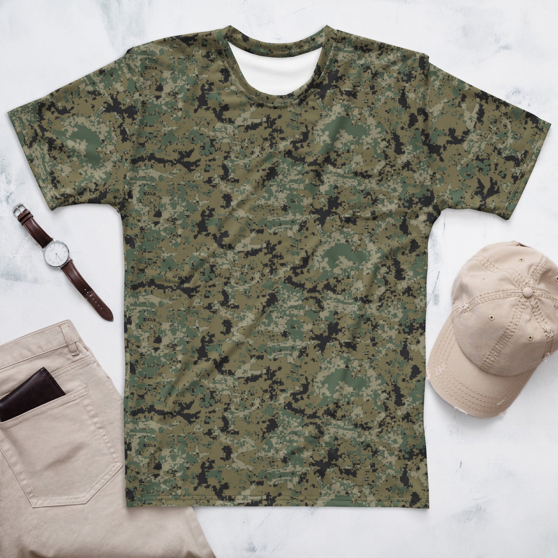 Mexican Army Digital Woodland CAMO Mens t-shirt - XS - T-Shirts