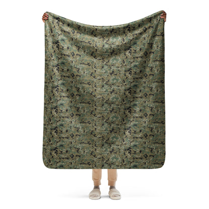 Mexican Army Digital Woodland CAMO Sherpa blanket - 50″×60″ - Blankets