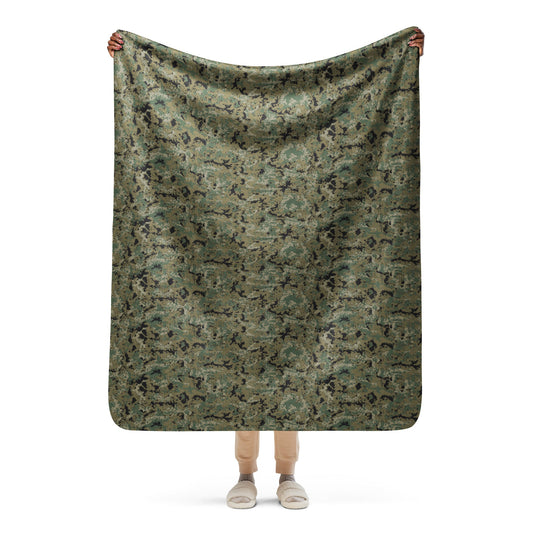 Mexican Army Digital Woodland CAMO Sherpa blanket - 50″×60″ - Blankets