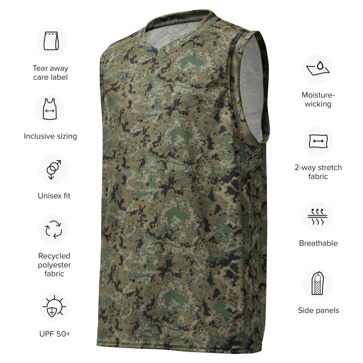 Mexican Army Digital Woodland CAMO unisex basketball jersey - Basketball Jerseys