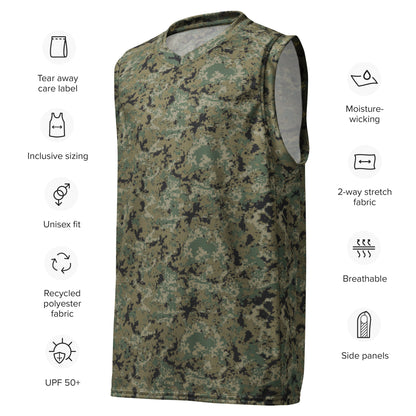 Mexican Army Digital Woodland CAMO unisex basketball jersey - Basketball Jerseys