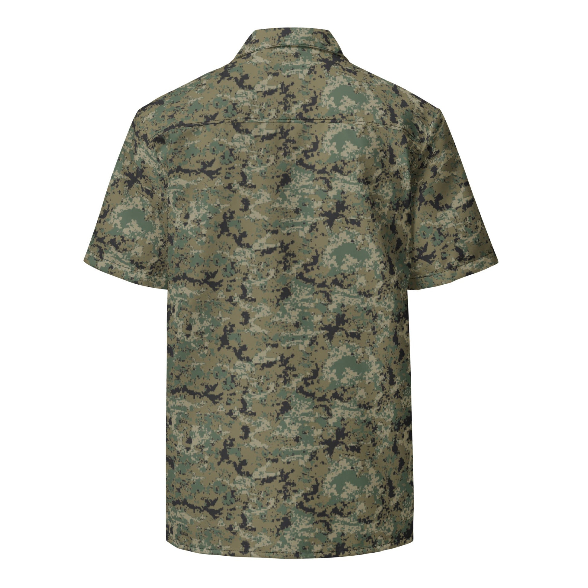 Mexican Army Digital Woodland CAMO Unisex button shirt - Button Shirts