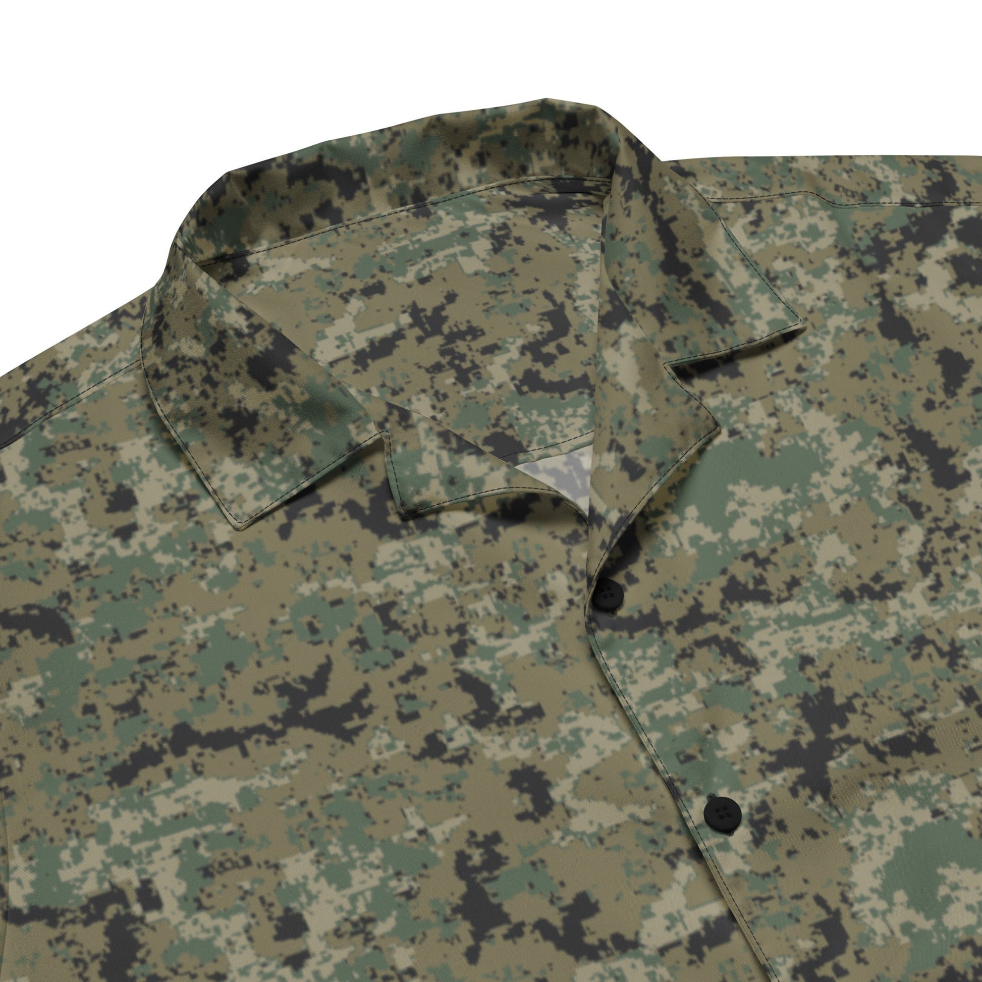 Mexican Army Digital Woodland CAMO Unisex button shirt - Button Shirts