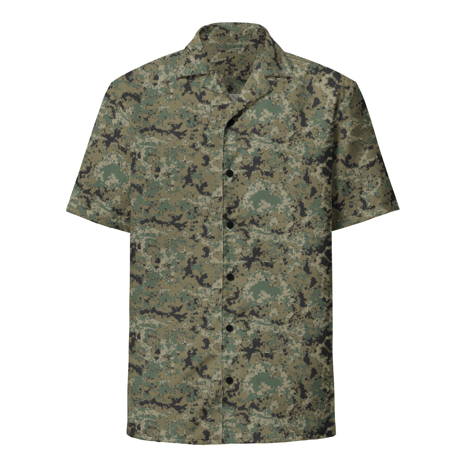 Mexican Army Digital Woodland CAMO Unisex button shirt - Button Shirts