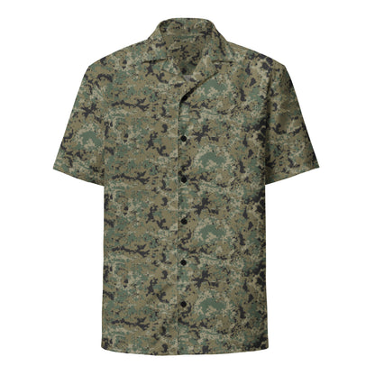 Mexican Army Digital Woodland CAMO Unisex button shirt - Button Shirts