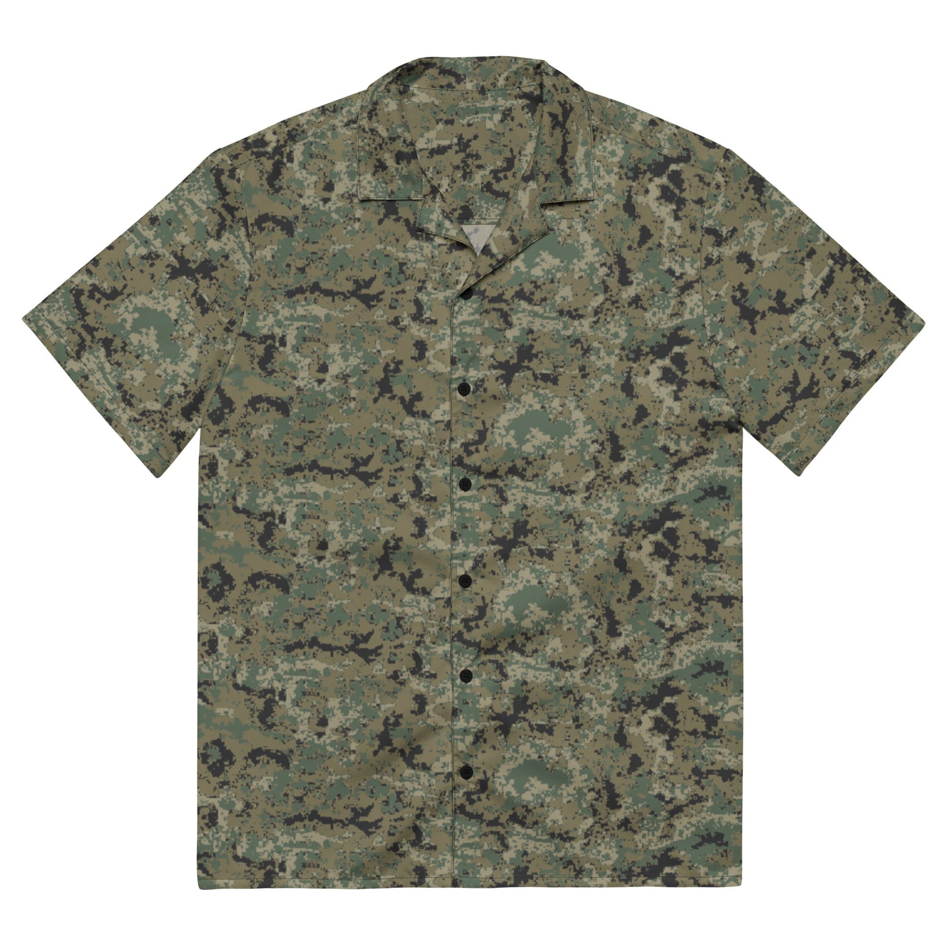 Mexican Army Digital Woodland CAMO Unisex button shirt - Button Shirts