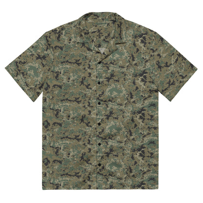 Mexican Army Digital Woodland CAMO Unisex button shirt - Button Shirts