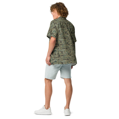 Mexican Army Digital Woodland CAMO Unisex button shirt - Button Shirts
