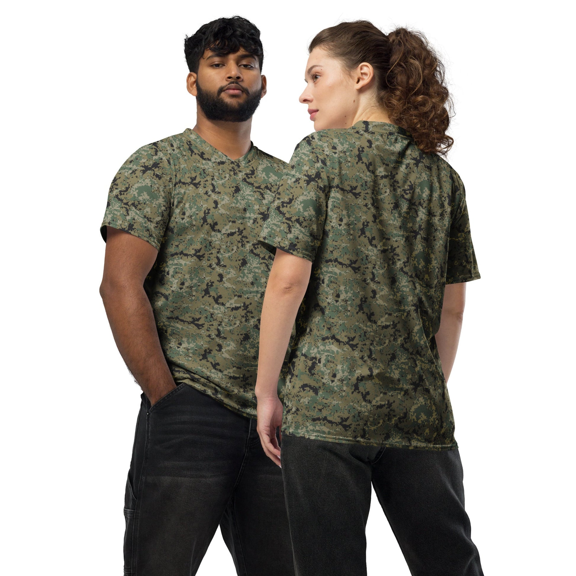 Mexican Army Digital Woodland CAMO unisex sports jersey - 2XS - Sports Jerseys