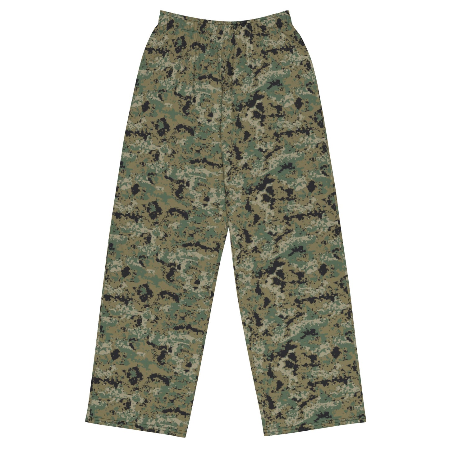 Mexican Army Digital Woodland CAMO unisex wide-leg pants - 2XS - Wide-leg Pants