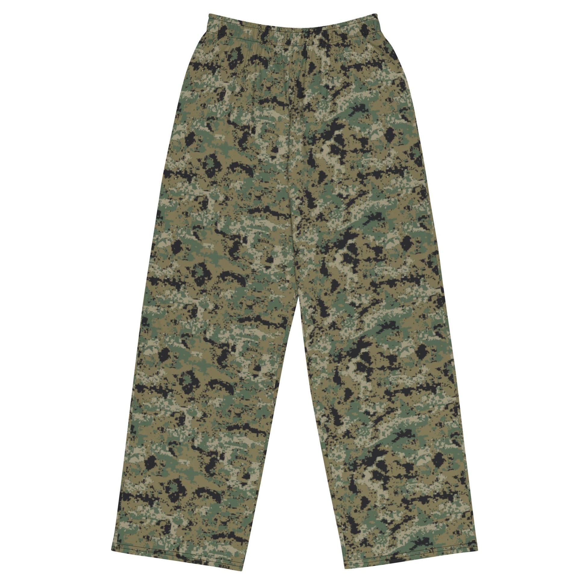Mexican Army Digital Woodland CAMO unisex wide-leg pants - 2XS - Wide-leg Pants