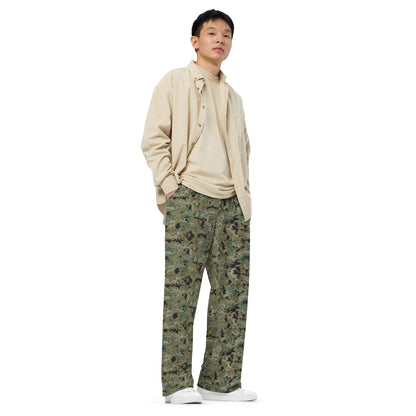 Mexican Army Digital Woodland CAMO unisex wide-leg pants - Wide-leg Pants