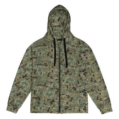 Mexican Army Digital Woodland CAMO Unisex zip hoodie - 2XS - Zip Hoodies