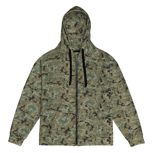 Mexican Army Digital Woodland CAMO Unisex zip hoodie - 2XS - Zip Hoodies