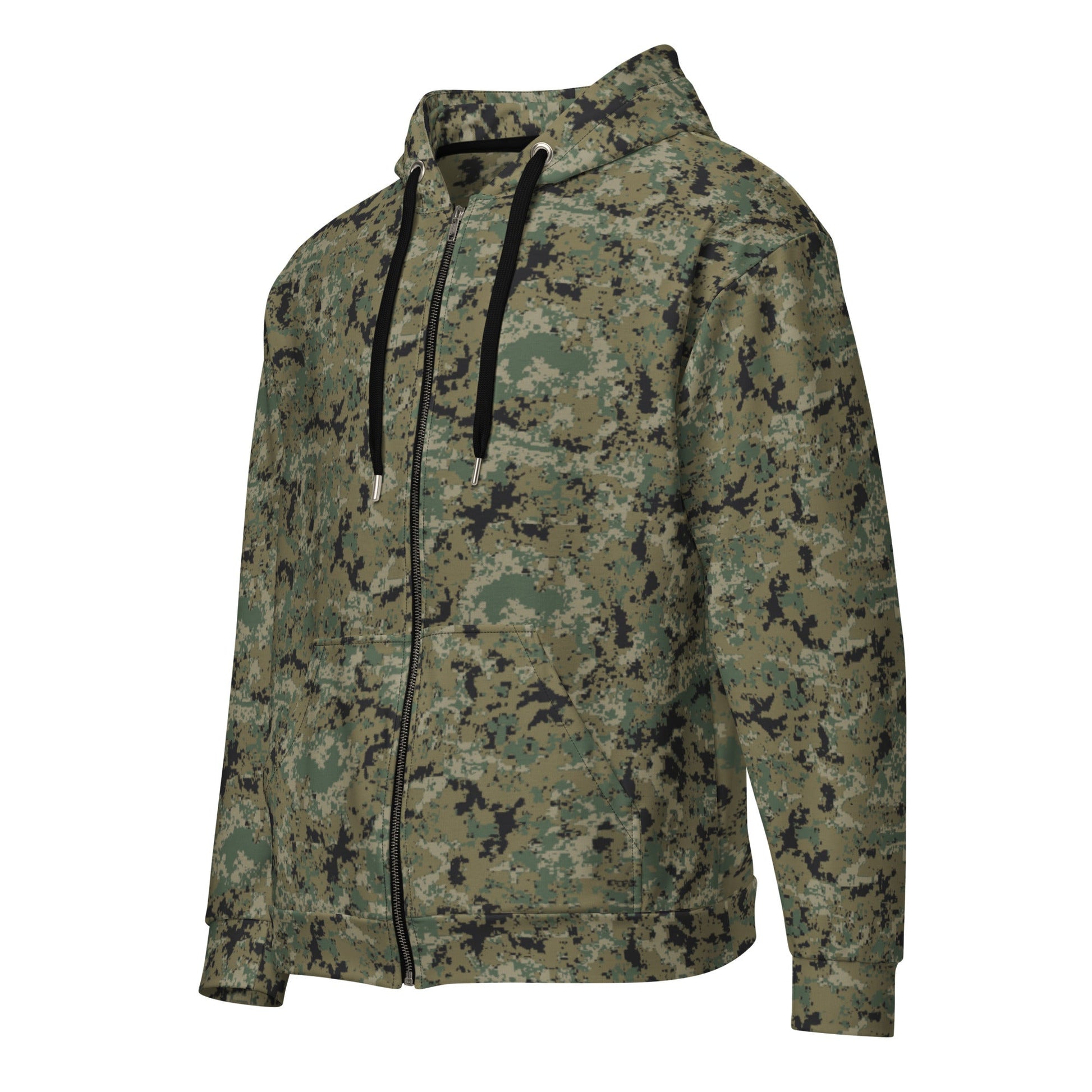 Mexican Army Digital Woodland CAMO Unisex zip hoodie - Zip Hoodies