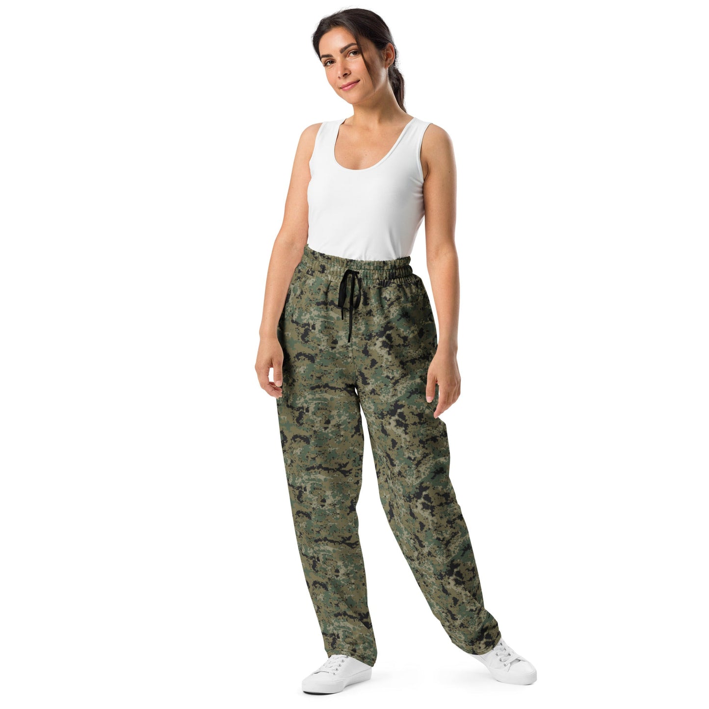 Mexican Army Digital Woodland CAMO Wide-leg joggers - Joggers