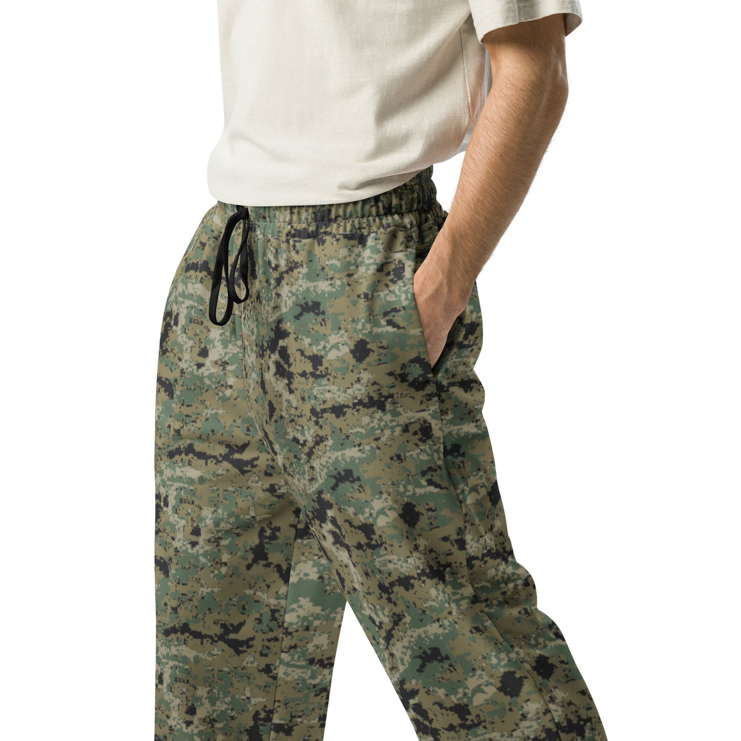 Mexican Army Digital Woodland CAMO Wide-leg joggers - Joggers