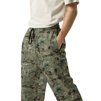Mexican Army Digital Woodland CAMO Wide-leg joggers - Joggers