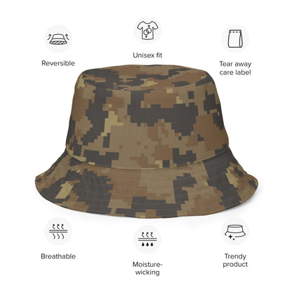 Mexican Naval Infantry Digital Desert CAMO Reversible bucket hat - Bucket Hat