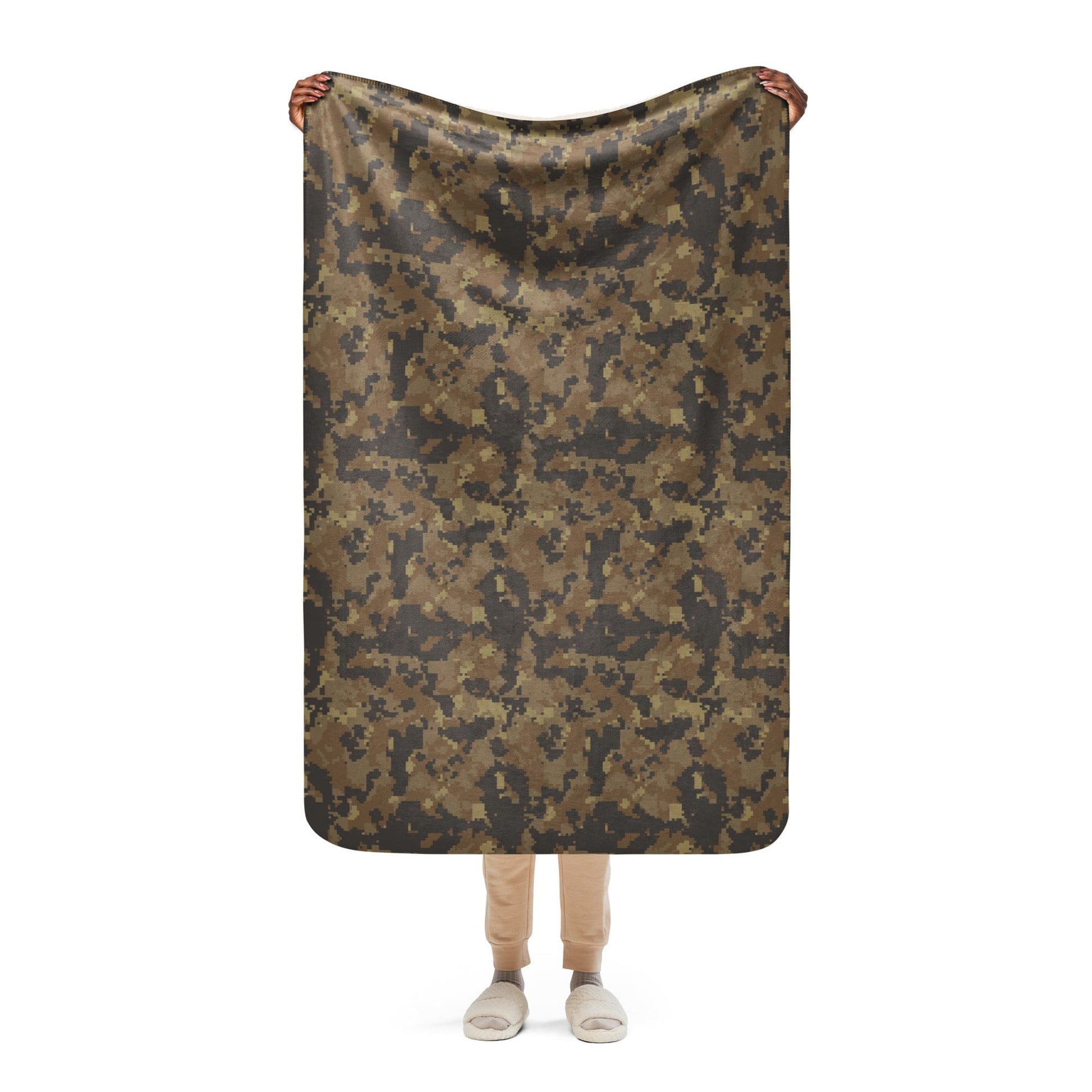 Mexican Naval Infantry Digital Desert CAMO Sherpa blanket - 37″×57″ - Blanket