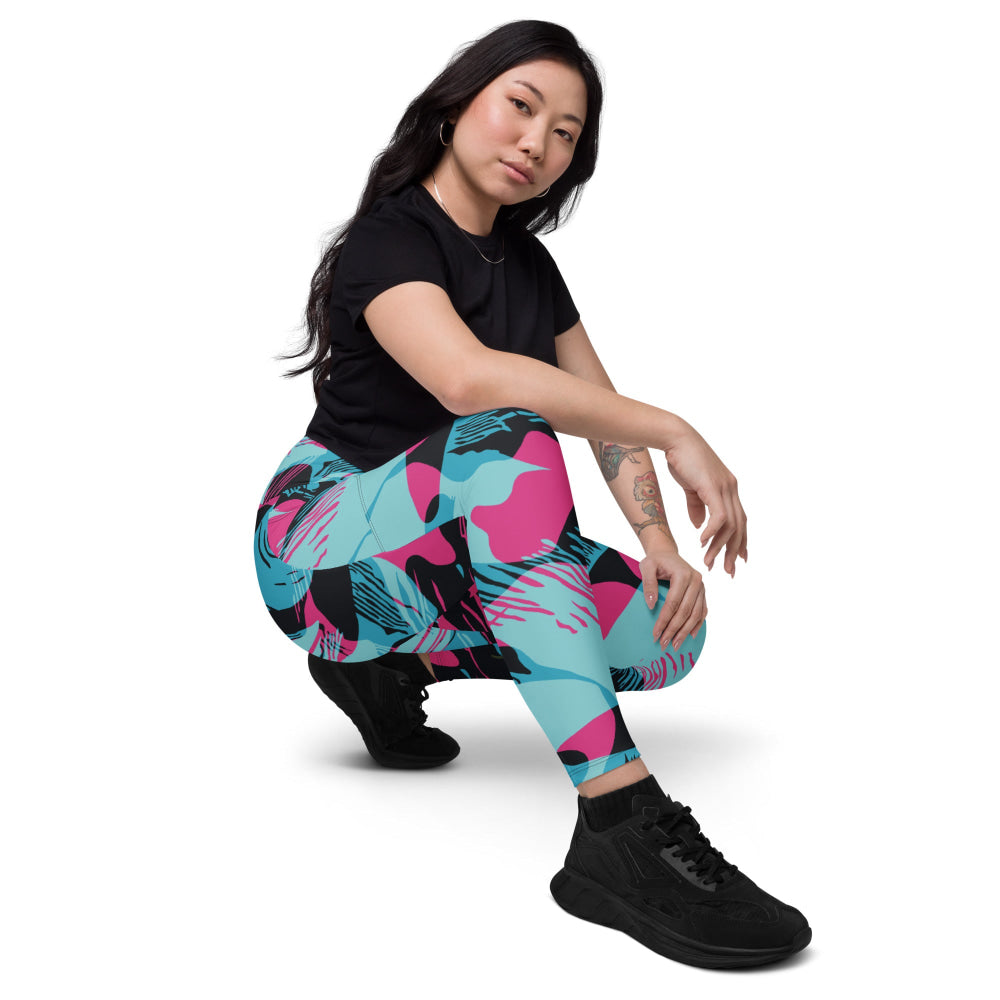 Miami Brushstroke CAMO Leggings with pockets - Womens With Pockets