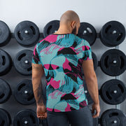 Brushstroke Miami Vice CAMO Mens Athletic T-Shirt - Shirt