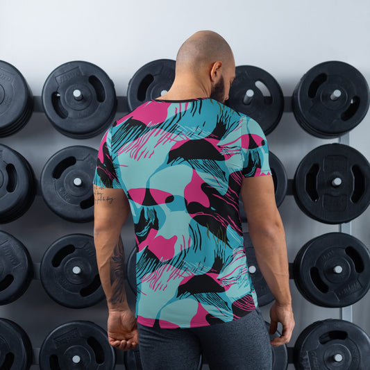 Miami Brushstroke CAMO Mens Athletic T-shirt - T-Shirts