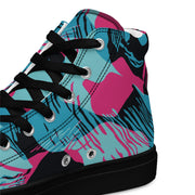 Brushstroke Miami Vice CAMO Mens High-Top Canvas Shoes