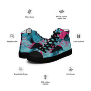Brushstroke Miami Vice CAMO Mens High-Top Canvas Shoes