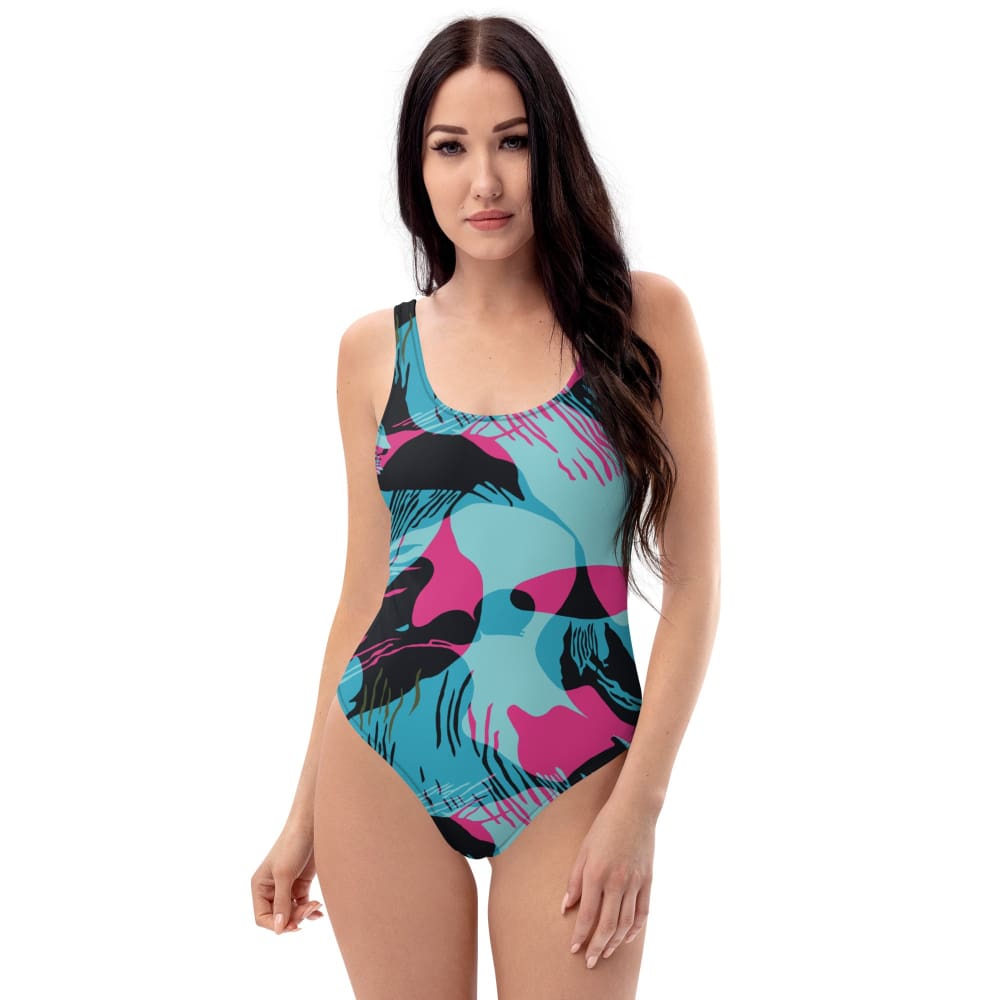 Miami Brushstroke CAMO One-Piece Swimsuit - Womens One-Piece Swimsuit