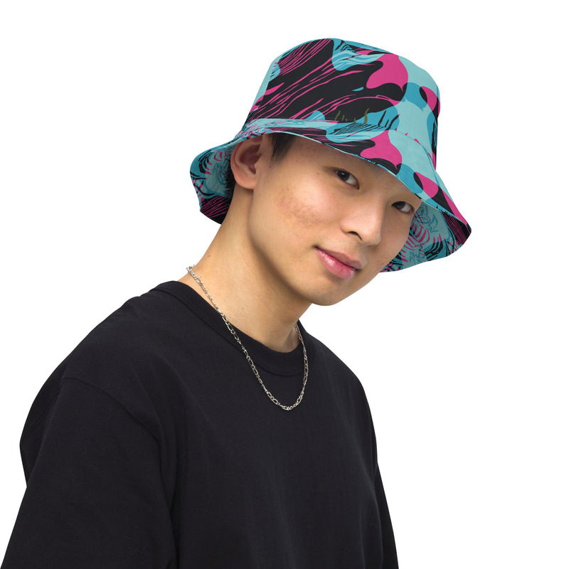 Brushstroke Miami Vice CAMO Reversible Bucket Hat - Head