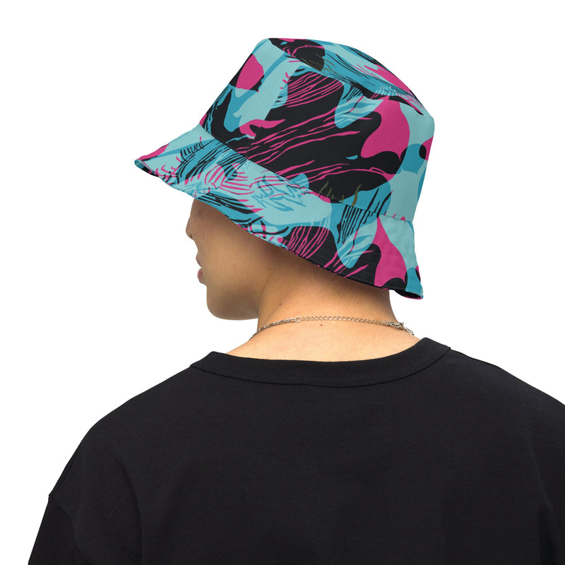 Brushstroke Miami Vice CAMO Reversible Bucket Hat - XS - Head
