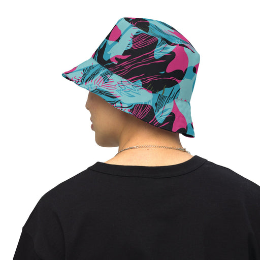 Brushstroke Miami Vice CAMO Reversible Bucket Hat - XS - Head
