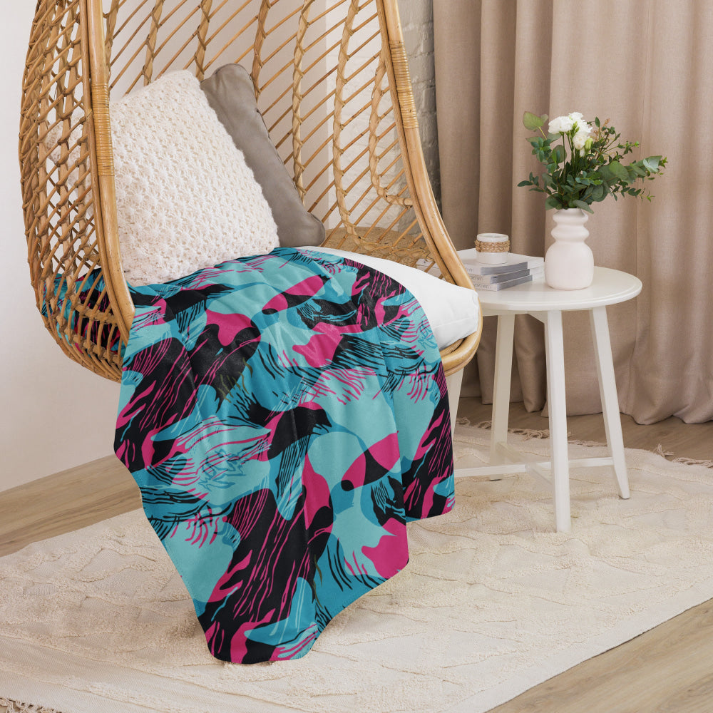 Miami Brushstroke CAMO Sherpa blanket - Blanket