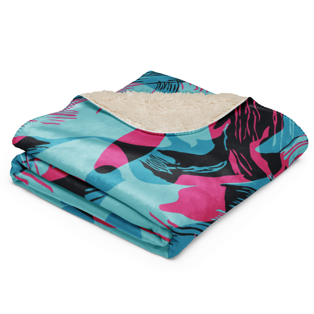 Miami Brushstroke CAMO Sherpa blanket - Blanket