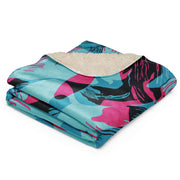 Brushstroke Miami Vice CAMO Sherpa Blanket