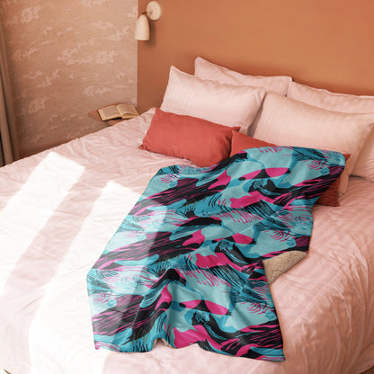 Miami Brushstroke CAMO Sherpa blanket - Blanket