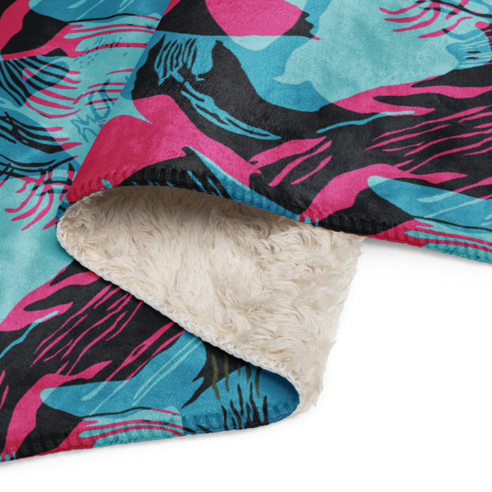 Miami Brushstroke CAMO Sherpa blanket - Blanket