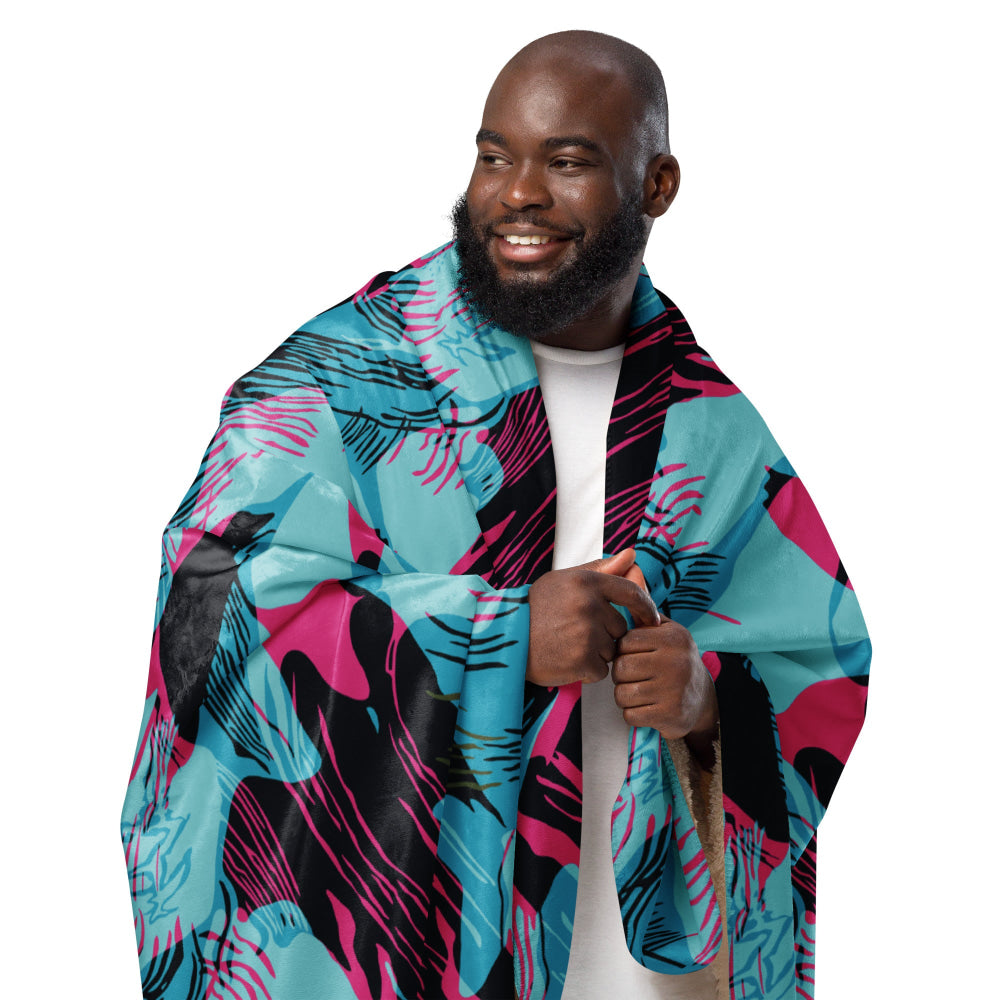 Miami Brushstroke CAMO Sherpa blanket - Blanket