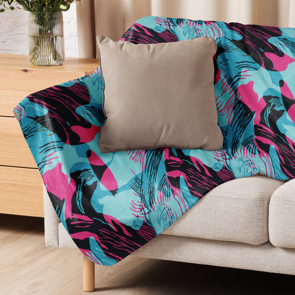 Miami Brushstroke CAMO Sherpa blanket - Blanket