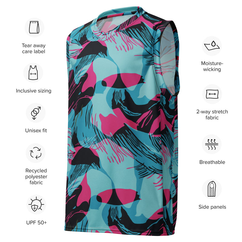 Brushstroke Miami Vice CAMO Unisex Basketball Jersey
