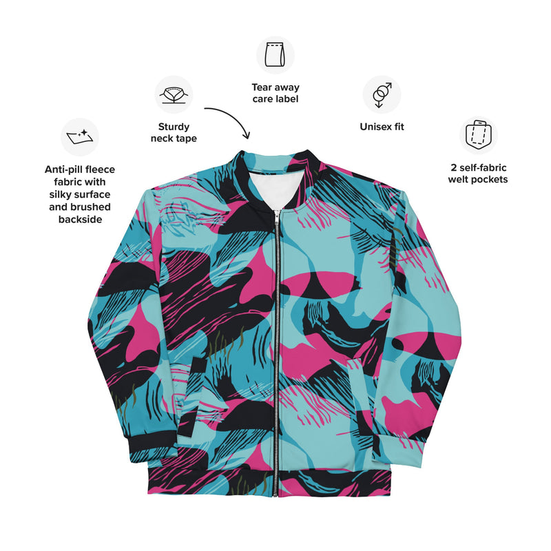 Brushstroke Miami Vice CAMO Unisex Bomber Jacket