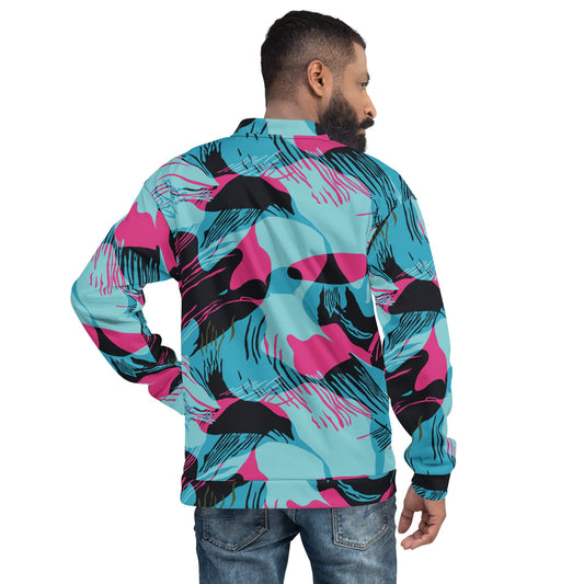 Miami Brushstroke CAMO Unisex Bomber Jacket - Jackets