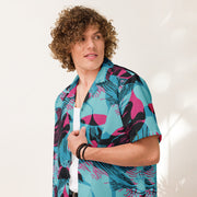Brushstroke Miami Vice CAMO Unisex Short-Sleeve Button Shirt - Button-Up