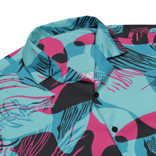 Miami Brushstroke CAMO Unisex button shirt - Button Shirts