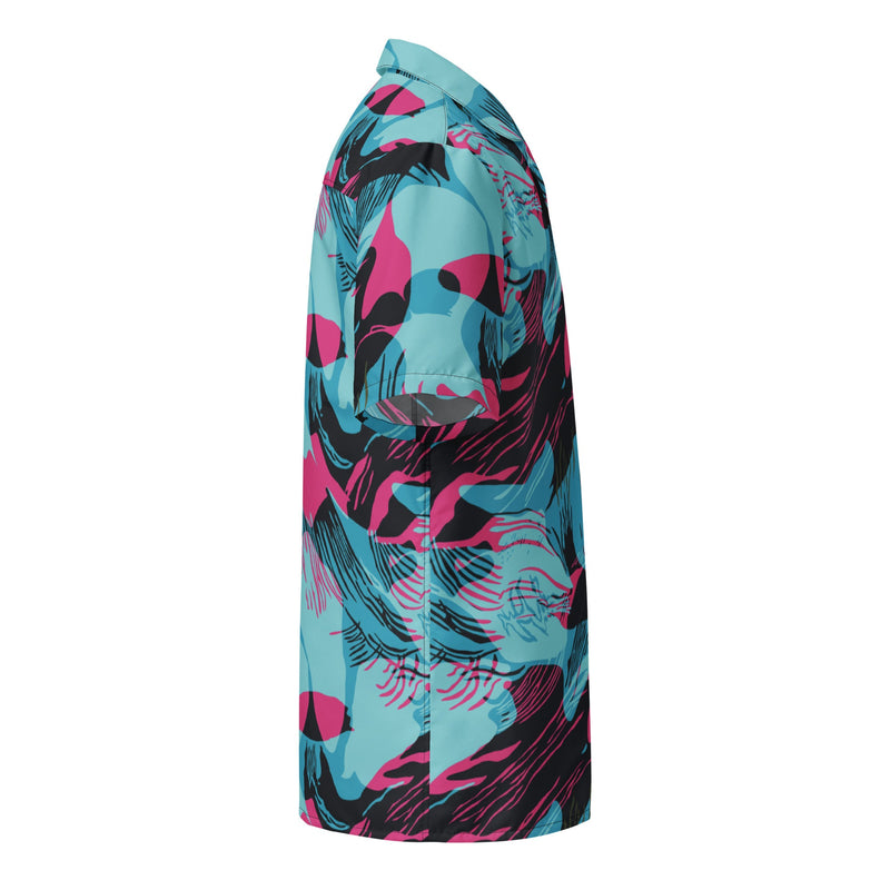 Brushstroke Miami Vice CAMO Unisex Short-Sleeve Button Shirt - Button-Up